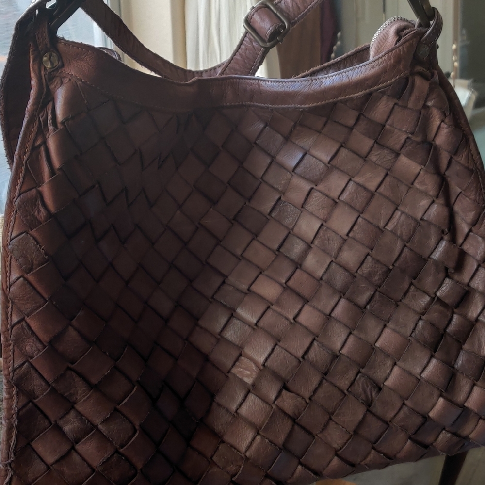Italian braided leather bag/crossbody